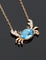 Swarovski Crystal Crab Chain Pendant