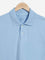 WES Casuals Light Blue Relaxed-Fit Polo T-Shirt