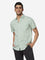 WES Casuals Sage Green Slim Fit Shirt