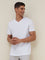 WES Casuals White Slim Fit T-Shirt