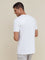 WES Casuals White Slim Fit T-Shirt