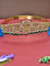 Zirconia Victorian Lakshmi Devi Belt Vaddanam With Green Beads