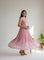 Baby Pink Georgette Floral Digital Print Long Dress