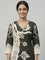 Black Rayon Floral Digital Print Kurta