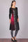 Black Printed Round Neck Winter kurta