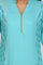 Aqua Blue Printed kurta