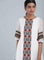 Ecru Round Neck Embellished kurta