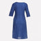 Blue Square Neck 3/4 Sleeve kurta