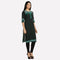 Black & Green 3/4 Sleeve Printed kurta