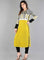 Yellow Round Neck Winter kurta