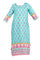 Blue Round Neck Printed kurta