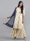 Off-White Round Neck Layered kurta