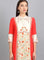 Red Mandarin Neck Floral Print kurta