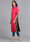 Pink Mandarin Neck French Crepe kurta