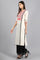 Off-White Round Neck Printed kurta