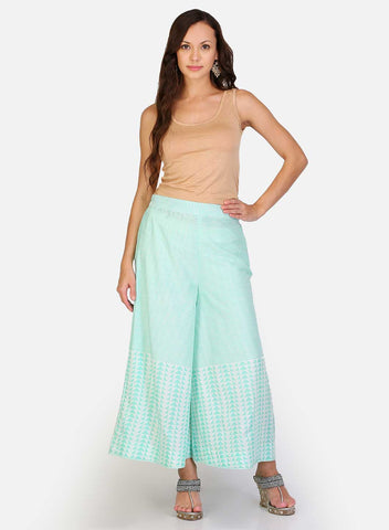 Green Printed Culottes