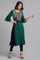 Green Round Neck Yarn-dyed Winter kurta