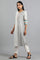 White Round Neck Yarn-dyed kurta