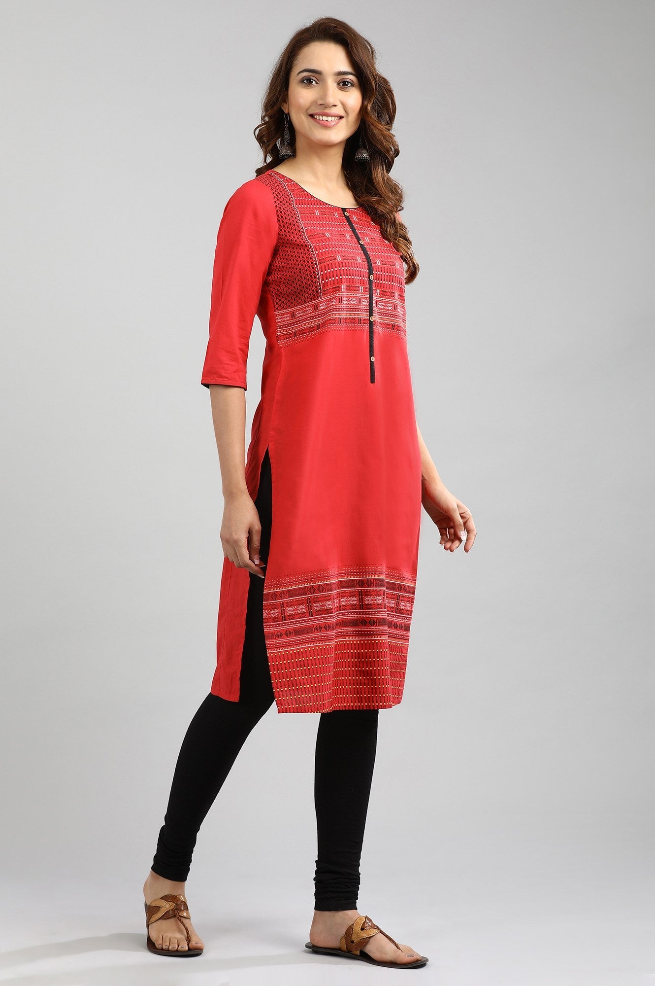 Black Solid Churidar