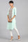 Pink Mandarin Neck Embroidered kurta