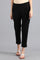 Black Solid Trousers