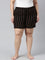 Women Printed Black Woven Mid Rise Viscose Lounge Shorts