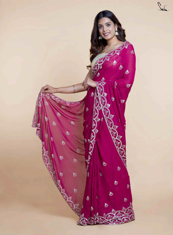 Garnet Saree