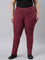 Women Solid Maroon Mid Rise Ultra Warm Jeggings