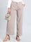 Light Chocolate Crepe Wide Trouser
