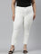 Women Solid White Mid Rise Cropped Jeggings