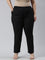 Women Solid Black Comfort Fit Cotton Pants