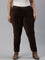 Dark Brown Cotton Polyester Corduroy Jeggings