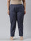 Women Solid Jean Blue Mid Rise Cotton Pants