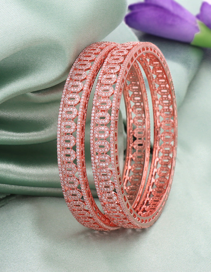 Zircon Rose Gold Polish Bangles ZBGL10966