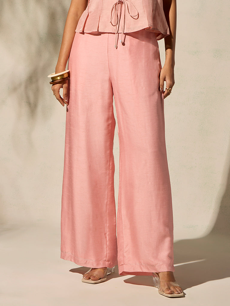 Straight-Leg Pants - Pink