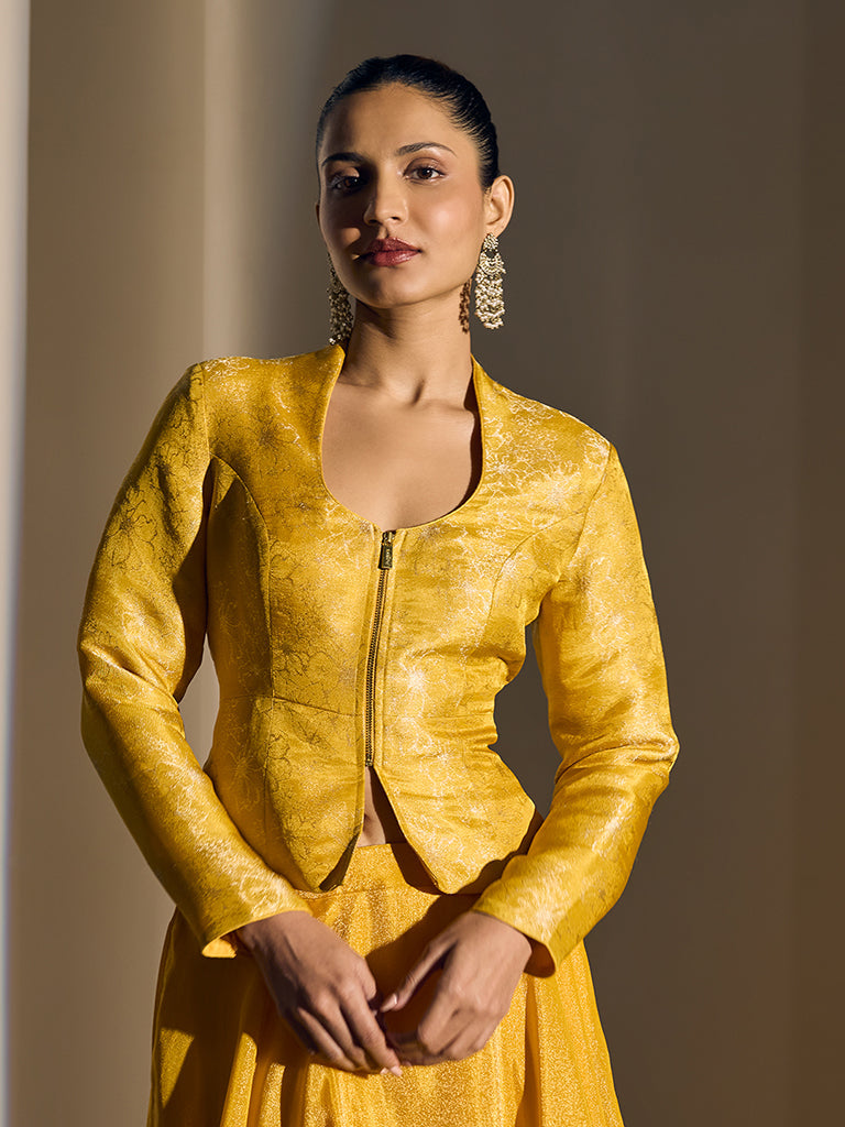 Jacquard Top - Yellow
