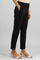 Black Solid Trousers