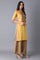 Yellow Multicoloured Embroidered kurta