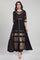 Black Jacquard Mock Layered Dress