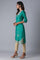 Leafy Green Placement Print kurta