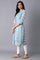 Light Blue Printer kurta