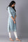 Light Blue Printer kurta