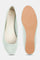 Pastel Green Round Toe Solid Flat-Wvivian