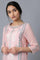 Pink Round Neck Printed kurta