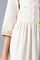 Ecru Round Neck Embroidered Dress