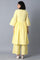 Pale Yellow Gathered Dress