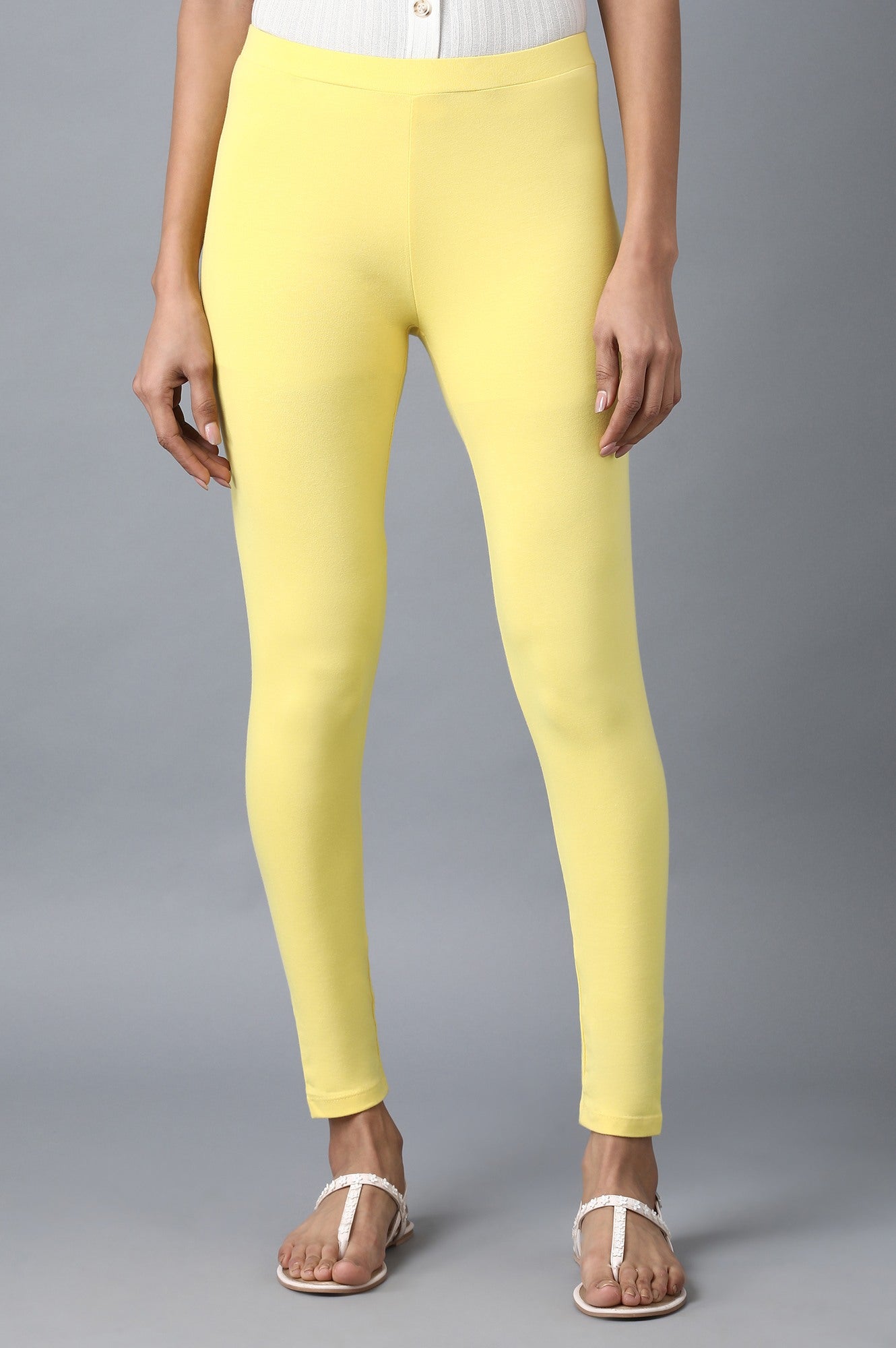 Yellow Solid Tights