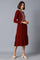 Garnet Red Tiered Dress