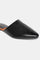 Black Pointed Toe Embossing Flat-Schaima