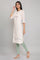 Ecru Straight kurta In Gathered Sleeves With Inner